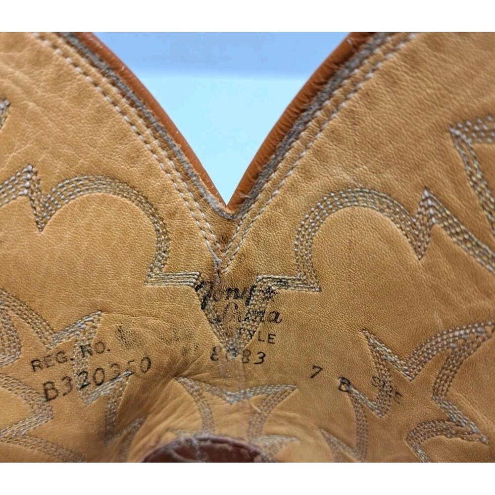 Vintage Tony Llama Lizard Men's Boots Size 7B 1983 - Picture 8 of 9